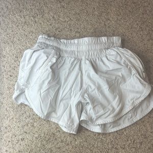 white lululemon track that short